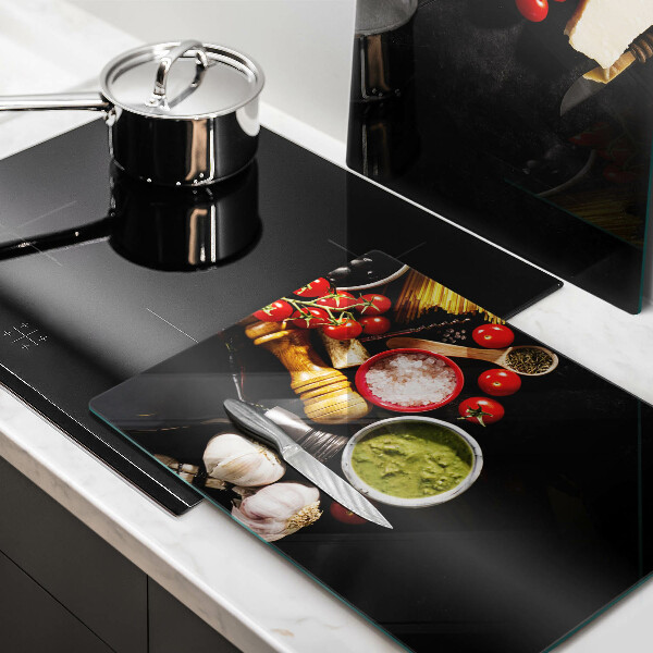 Tocător sticlă Ingrediente și condimente italiene