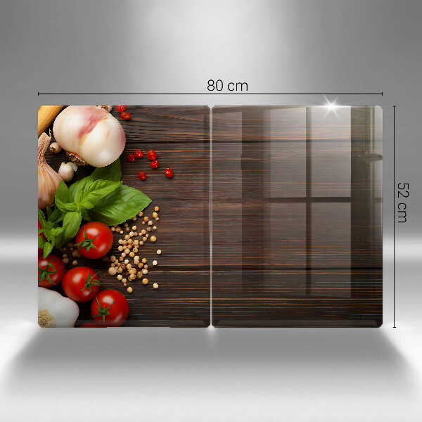 Tocător sticlă Legume pe masă