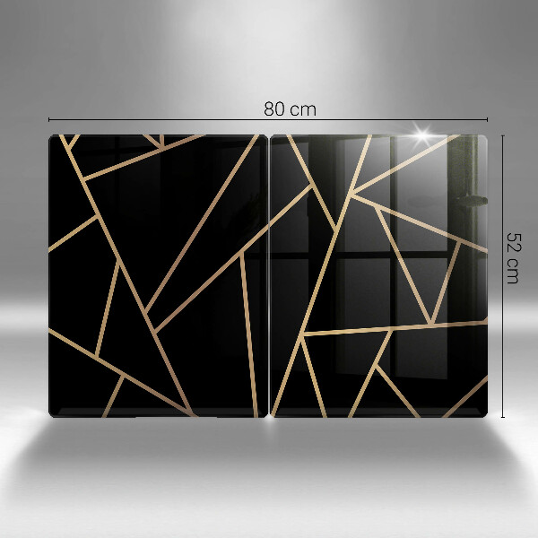 Tocător sticlă Abstracția neagră