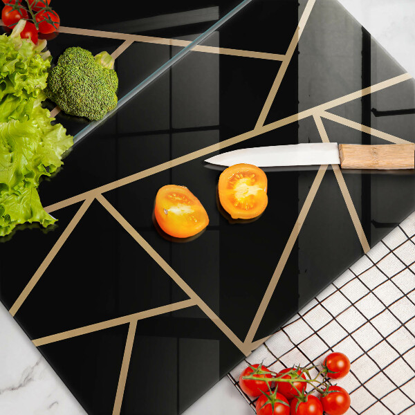 Tocător sticlă Abstracția neagră