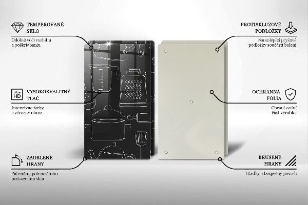 Tocător sticlă Accesorii de bucătărie din desene animate