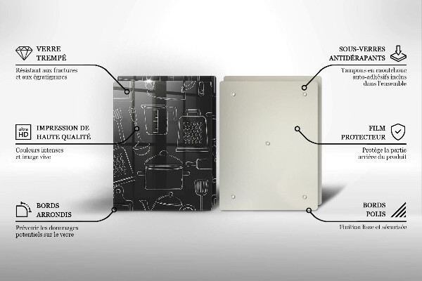 Tocător sticlă Accesorii de bucătărie din desene animate