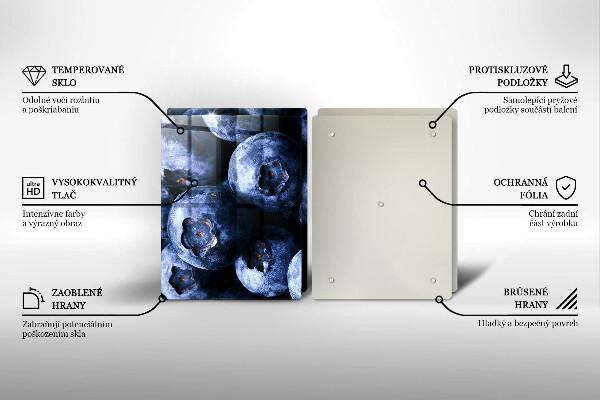 Tocător sticlă Prim-plan cu fructe de padure