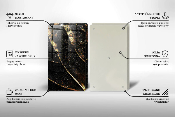 Tocător sticlă Frunza de aur