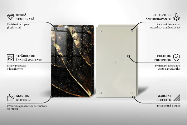 Tocător sticlă Frunza de aur