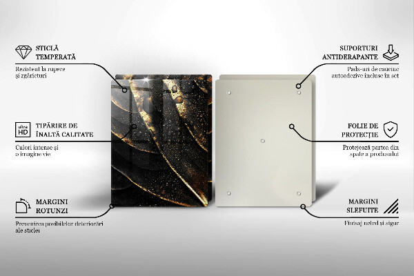 Tocător sticlă Frunza de aur