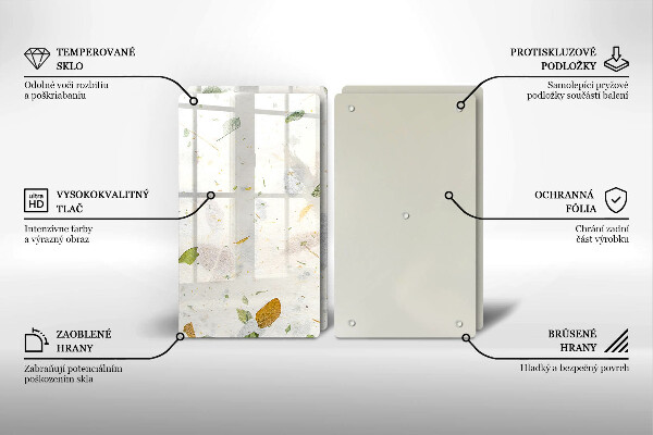 Tocător sticlă Frunze cazatoare