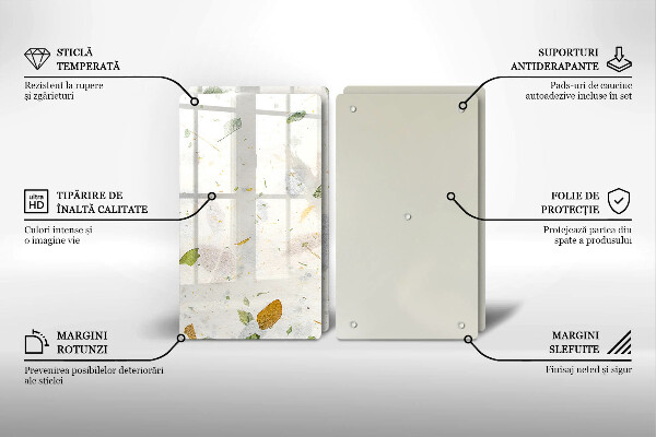 Tocător sticlă Frunze cazatoare