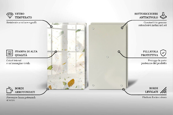 Tocător sticlă Frunze cazatoare