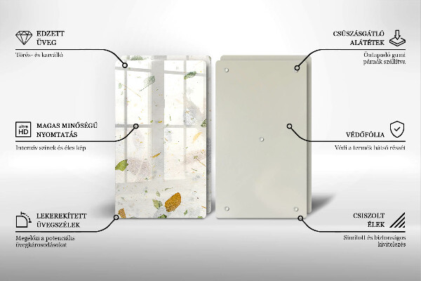 Tocător sticlă Frunze cazatoare