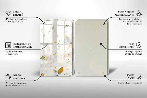 Tocător sticlă Frunze cazatoare