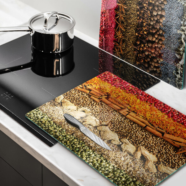 Tocător sticlă Condimente colorate