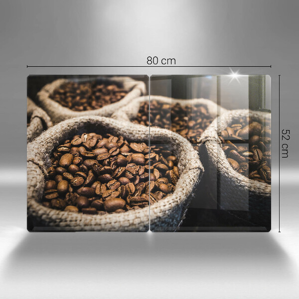 Tocător sticlă Pungi cu boabe de cafea