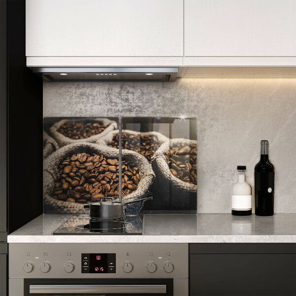 Tocător sticlă Pungi cu boabe de cafea