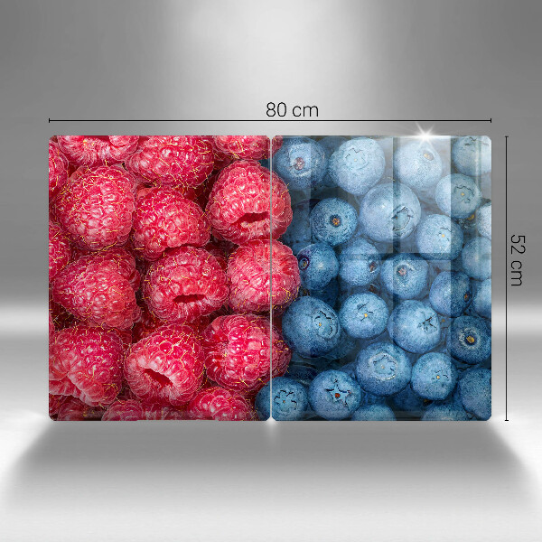 Tocător sticlă Fructe de zmeură și afine