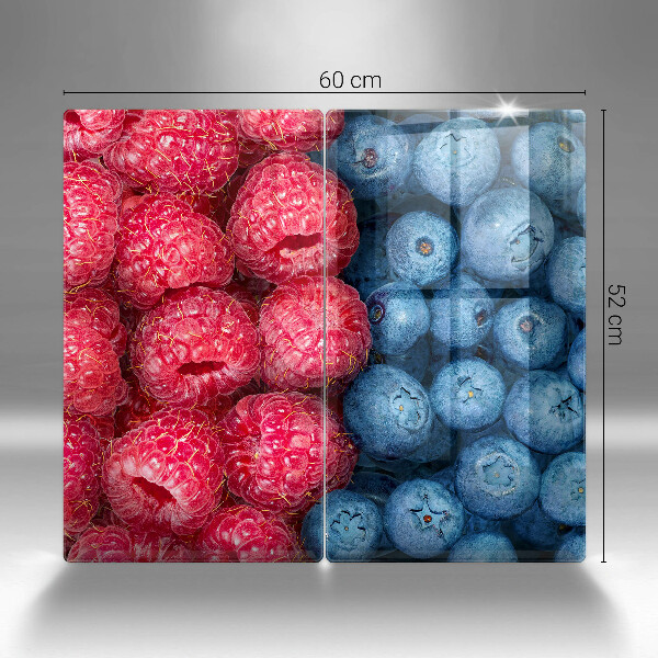 Tocător sticlă Fructe de zmeură și afine