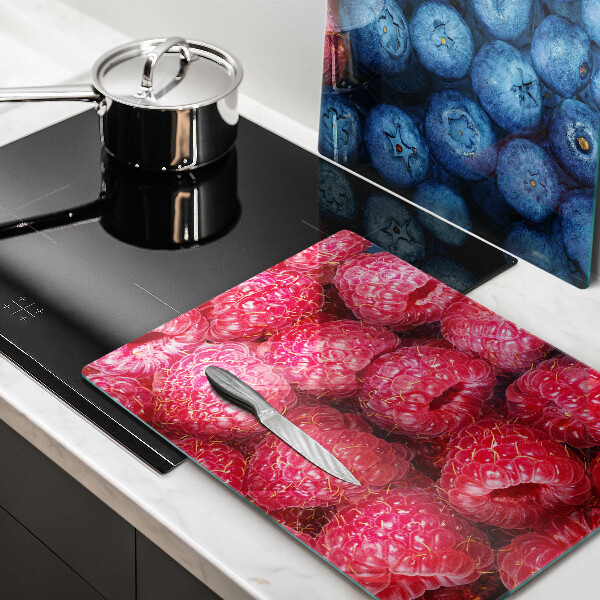 Tocător sticlă Fructe de zmeură și afine