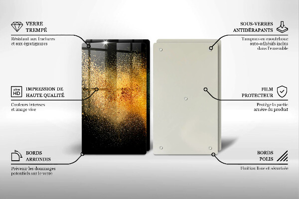 Tocător sticlă Condimente colorate