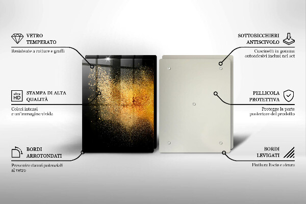 Tocător sticlă Condimente colorate