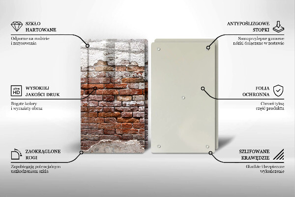 Tocător de bucătărie Zid vechi de cărămidă și beton