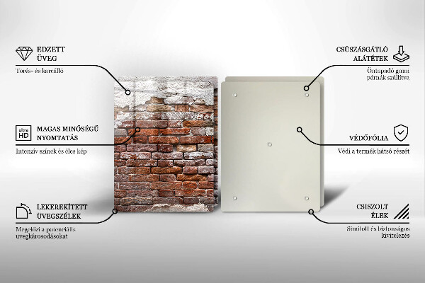 Tocător de bucătărie Zid vechi de cărămidă și beton