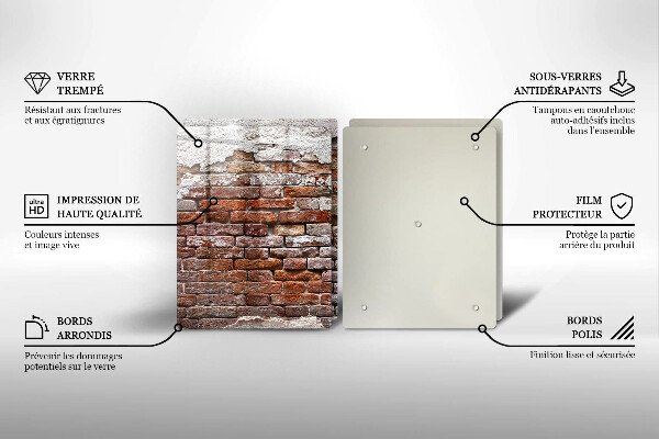 Tocător de bucătărie Zid vechi de cărămidă și beton