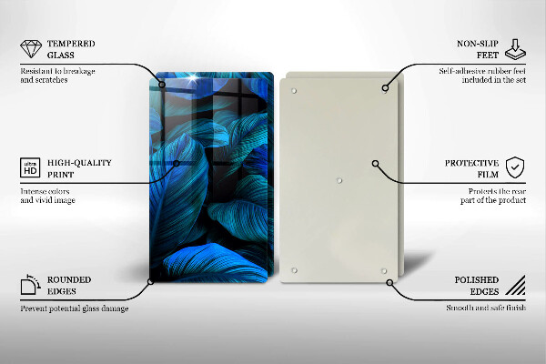 Tocător de bucătărie Frunzele vegetației junglei