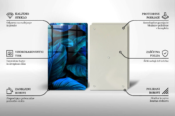 Tocător de bucătărie Frunzele vegetației junglei