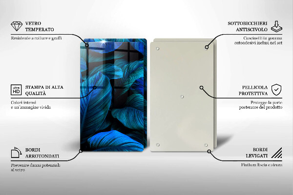 Tocător de bucătărie Frunzele vegetației junglei