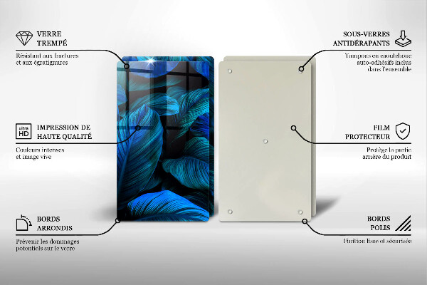 Tocător de bucătărie Frunzele vegetației junglei