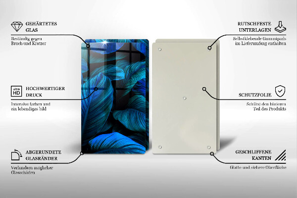 Tocător de bucătărie Frunzele vegetației junglei