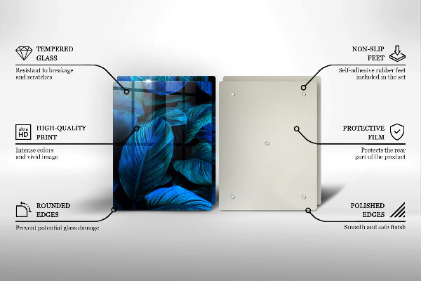 Tocător de bucătărie Frunzele vegetației junglei