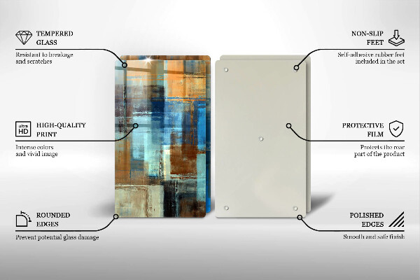 Tocător de bucătărie Fundal pictat