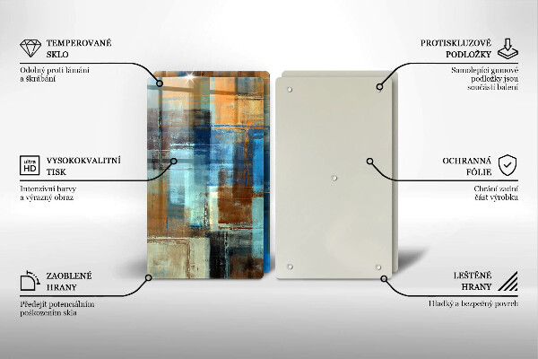 Tocător de bucătărie Fundal pictat