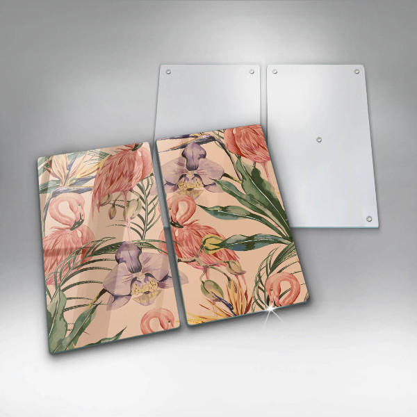 Tocător de bucătărie Ilustrație cu flamingo