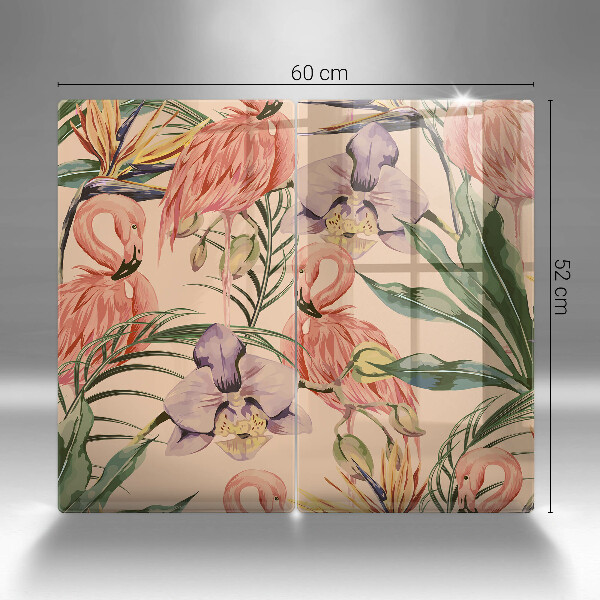 Tocător de bucătărie Ilustrație cu flamingo