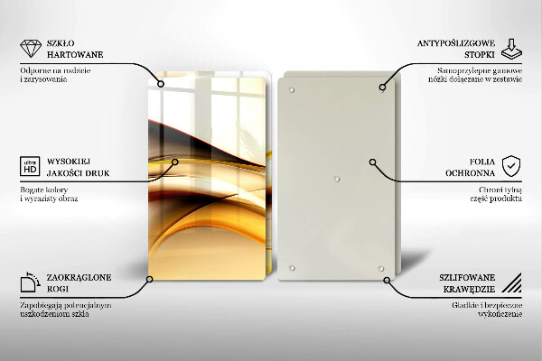 Tocător de bucătărie Linii de fum abstracte