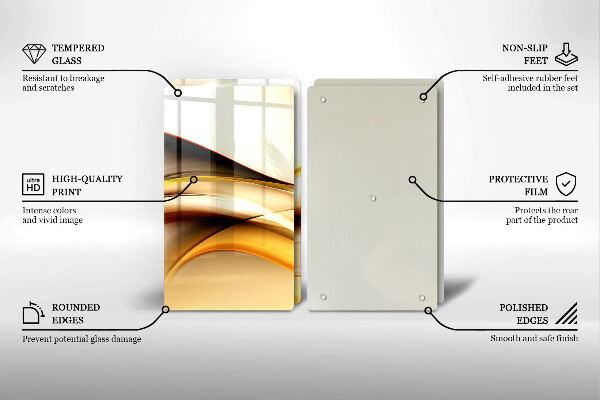 Tocător de bucătărie Linii de fum abstracte