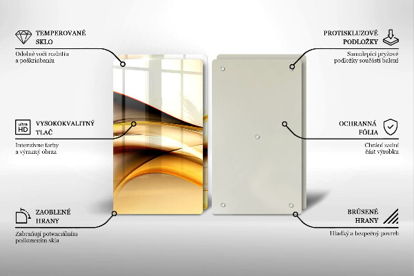 Tocător de bucătărie Linii de fum abstracte