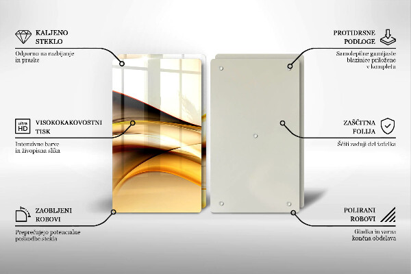 Tocător de bucătărie Linii de fum abstracte