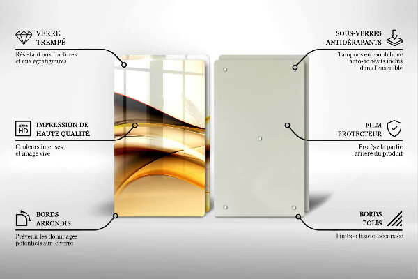 Tocător de bucătărie Linii de fum abstracte