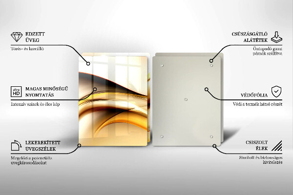 Tocător de bucătărie Linii de fum abstracte