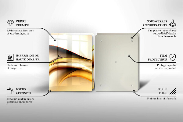 Tocător de bucătărie Linii de fum abstracte