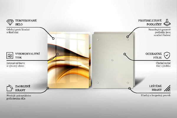 Tocător de bucătărie Linii de fum abstracte