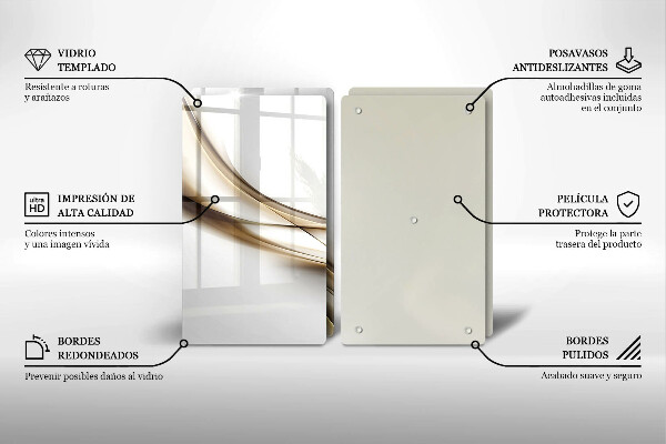 Tocător de bucătărie Abstracția liniilor moi