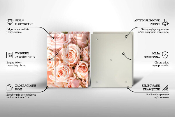 Tocător de bucătărie Buchet de trandafiri delicati