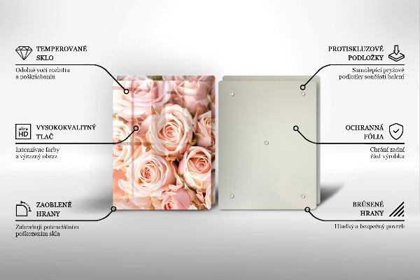 Tocător de bucătărie Buchet de trandafiri delicati