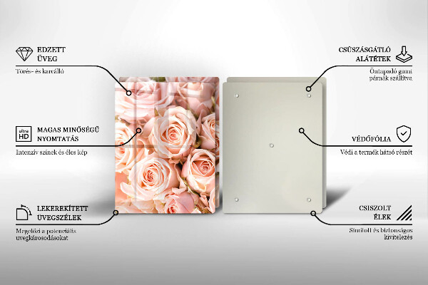 Tocător de bucătărie Buchet de trandafiri delicati