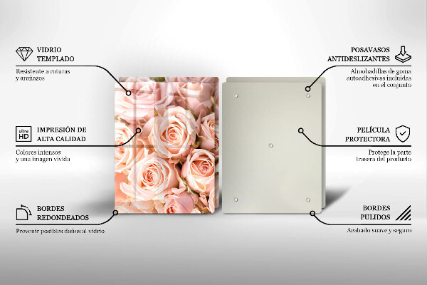 Tocător de bucătărie Buchet de trandafiri delicati