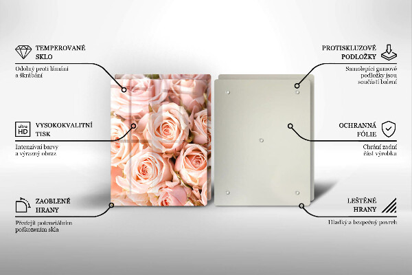 Tocător de bucătărie Buchet de trandafiri delicati